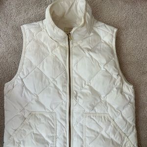 J Crew puffy white vest (read description)